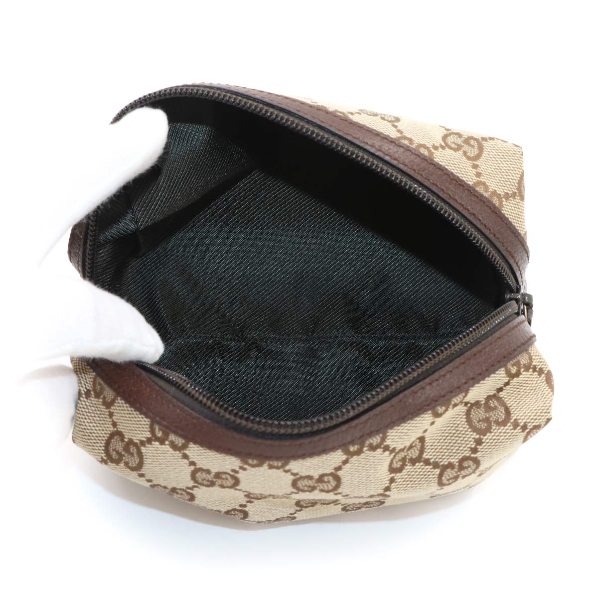 GG Canvas Cosmetic Case Pouch Beige 29595
