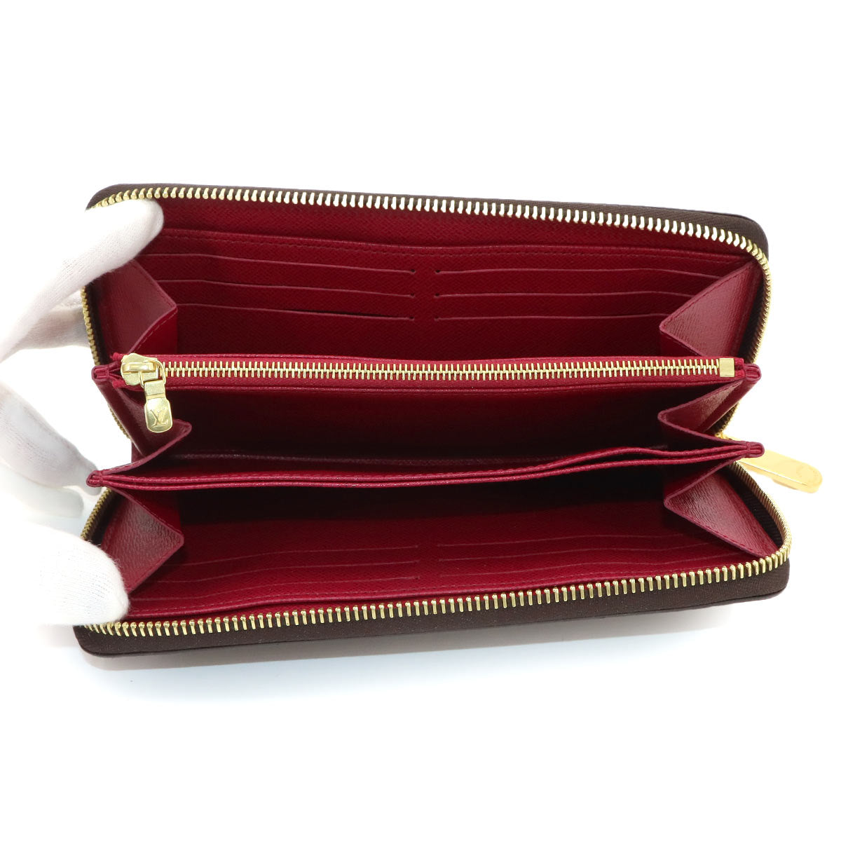 Monogram Zippy Wallet Long Brown Fuchsia M41895 Purse