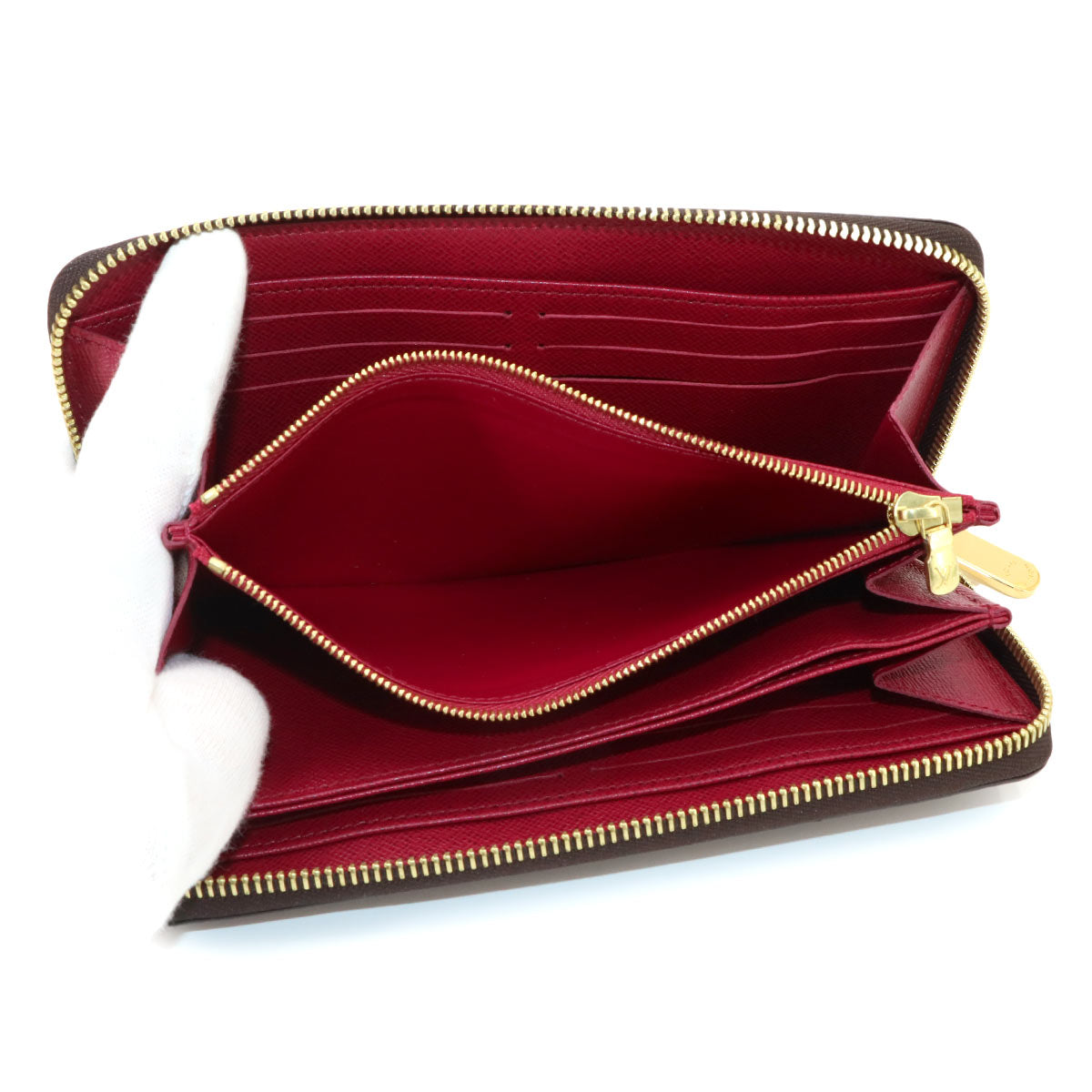Monogram Zippy Wallet Long Brown Fuchsia M41895 Purse