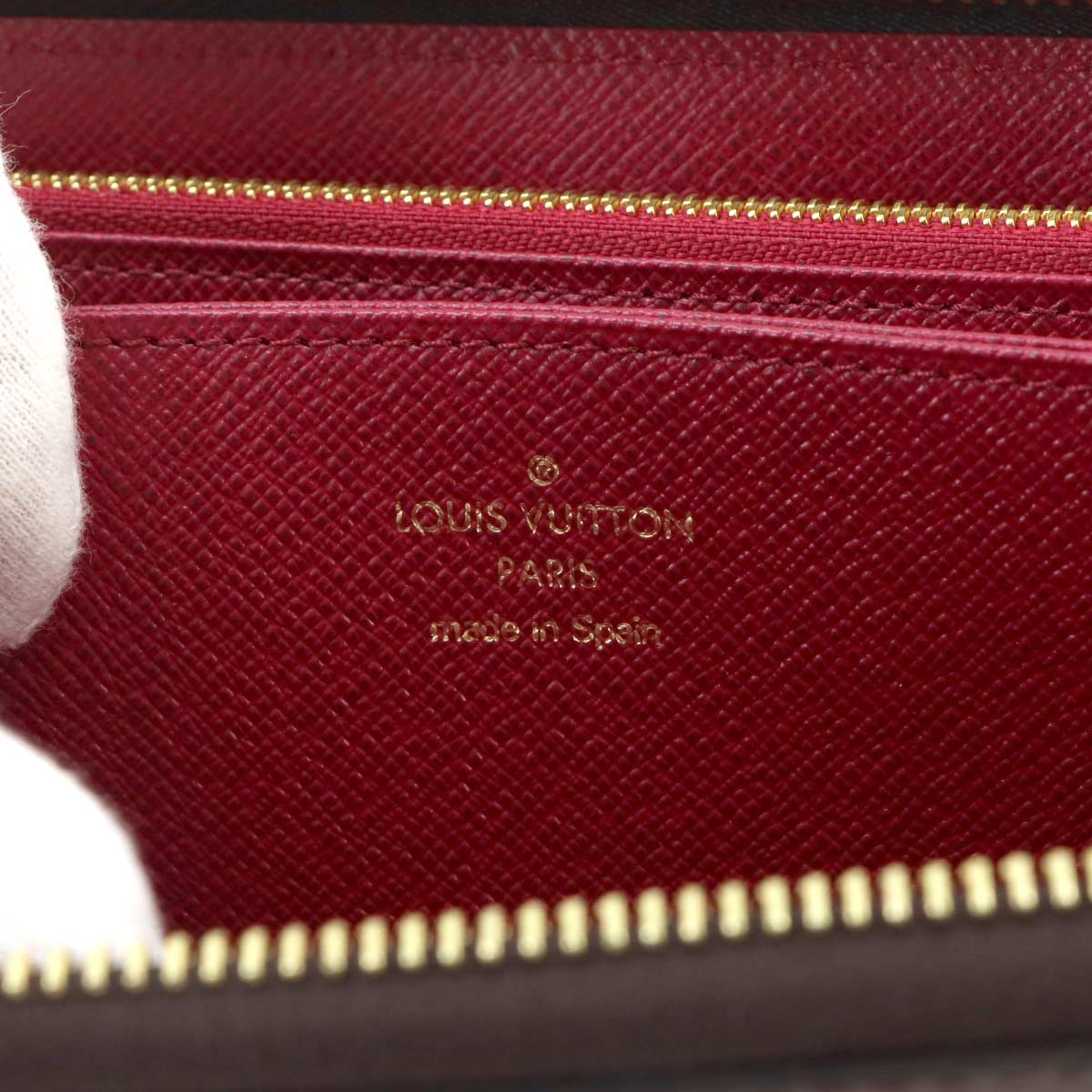 Monogram Zippy Wallet Long Brown Fuchsia M41895 Purse