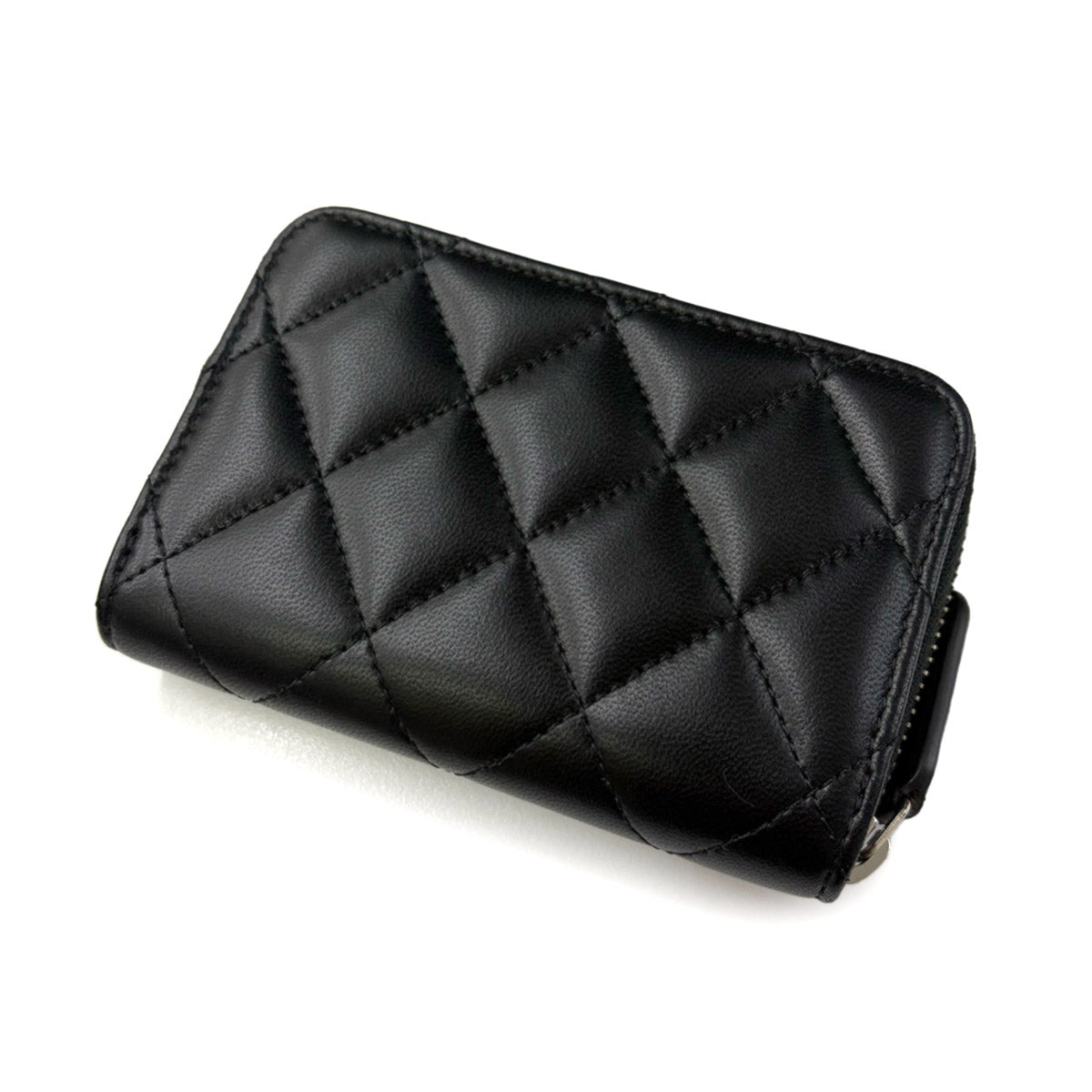 Matelasse Coin Case Purse Wallet Leather Black A69271