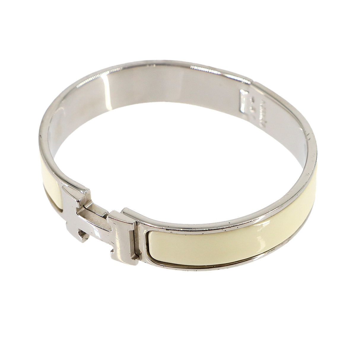 Clic H PM Bangle Silver White Accessory