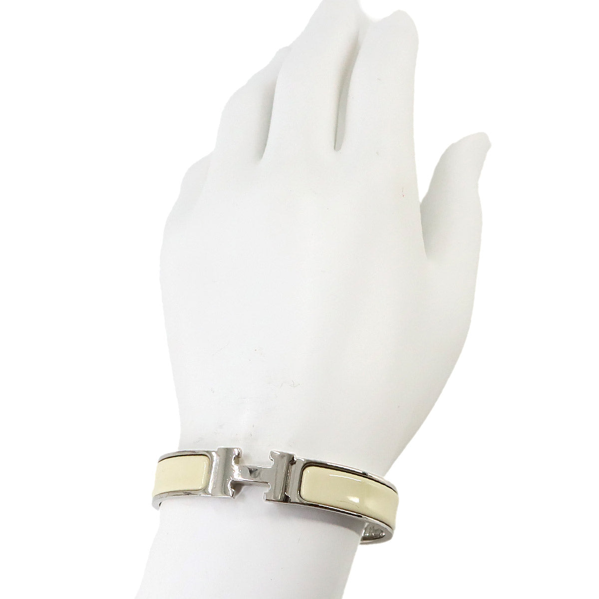 Clic H PM Bangle Silver White Accessory