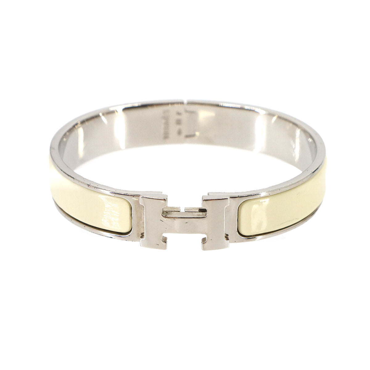 Clic H PM Bangle Silver White Accessory