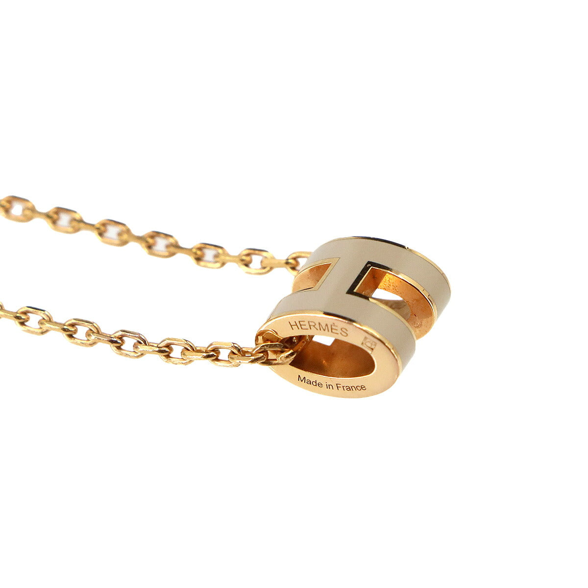 Mini Pop H Chain Necklace Marron grace Gold Accessory