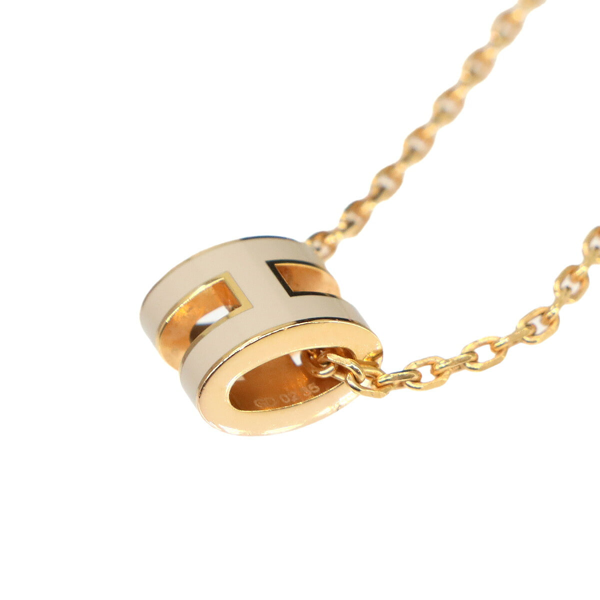 Mini Pop H Chain Necklace Marron grace Gold Accessory