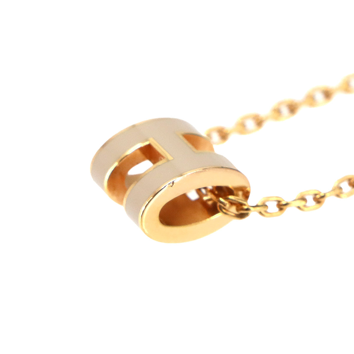 Mini Pop H Chain Necklace Marron grace Gold Accessory