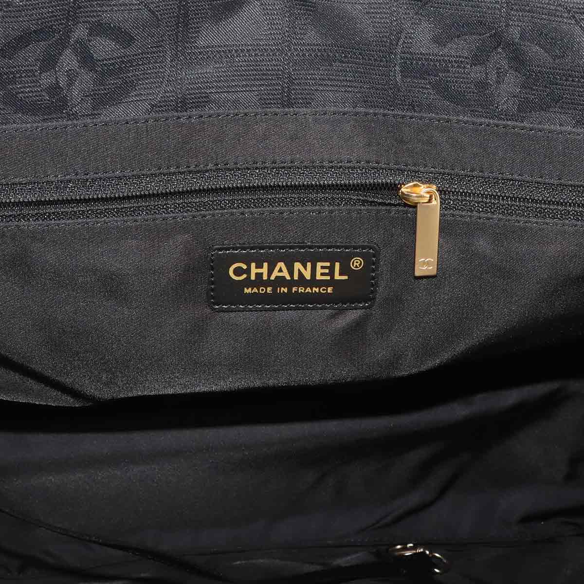 New Travel Line Tote MM Bag Nylon Jacquard Leather Black A15991