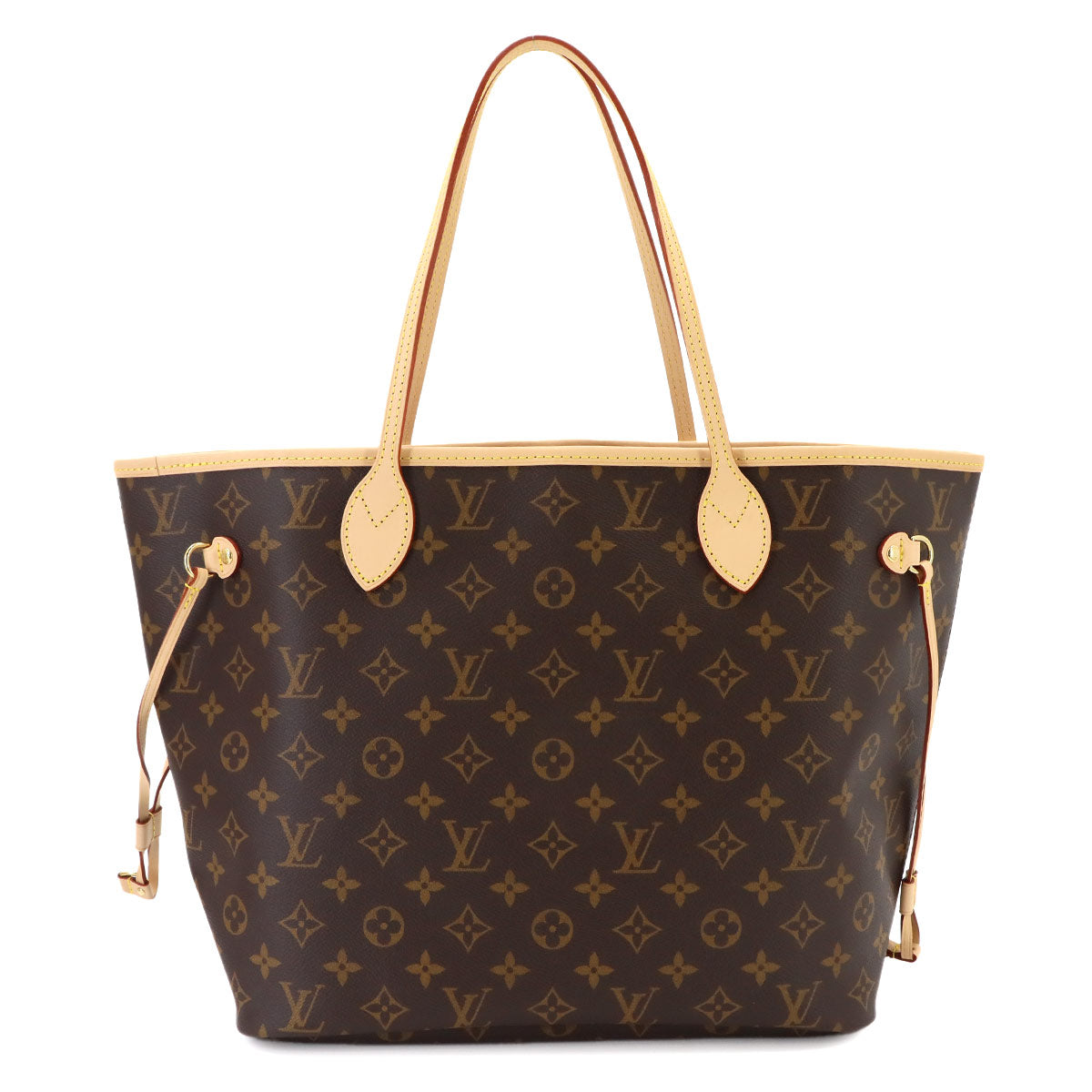 Monogram Neverfull MM Tote Bag Brown Cerise M46987