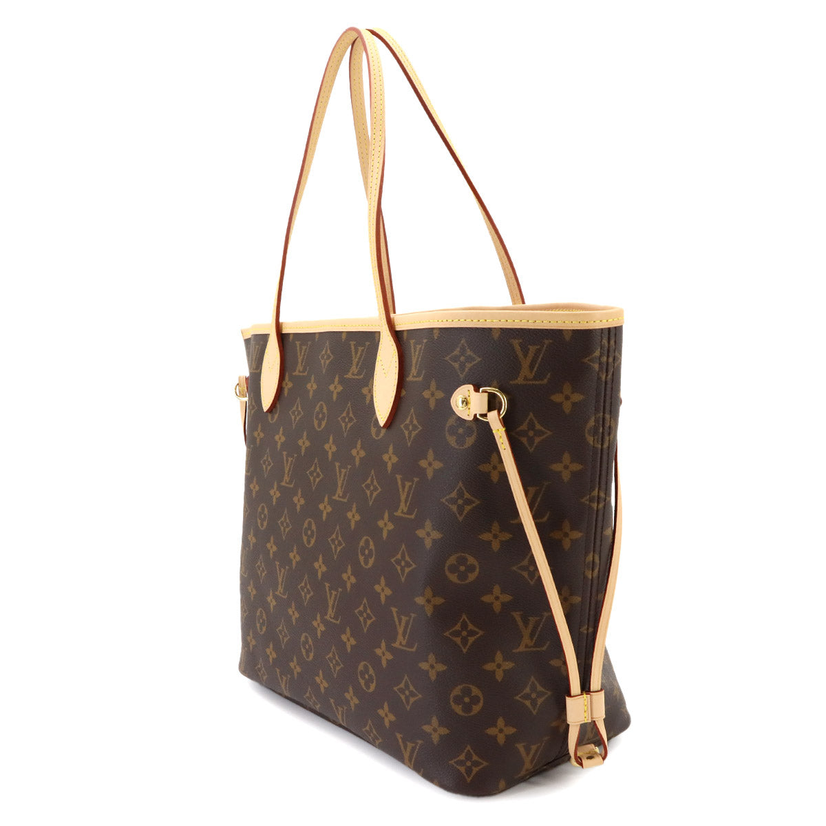 Monogram Neverfull MM Tote Bag Brown Cerise M46987