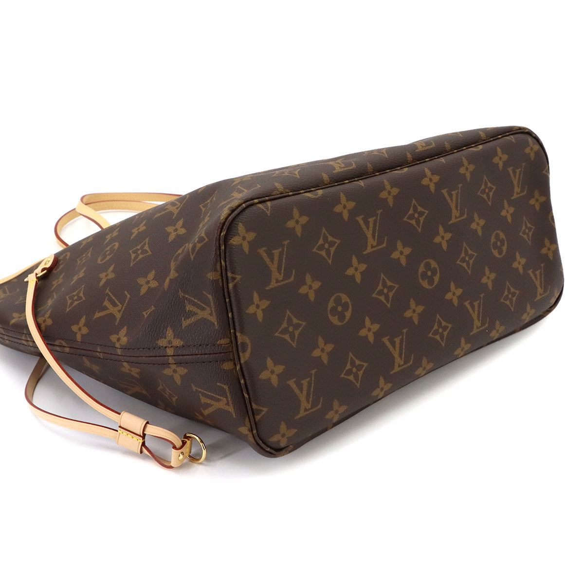 Monogram Neverfull MM Tote Bag Brown Cerise M46987