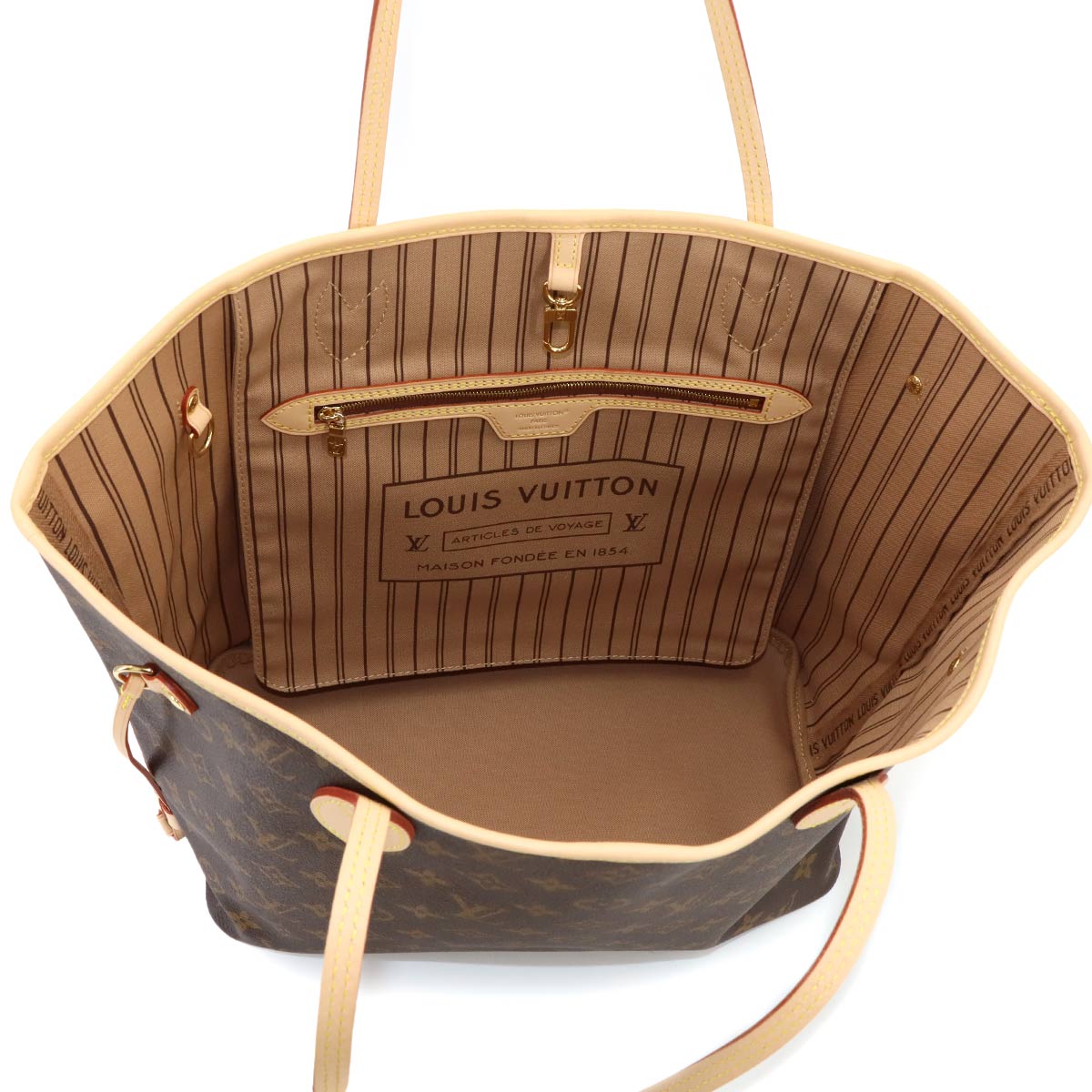 Monogram Neverfull MM Tote Bag Beige M46975 Purse