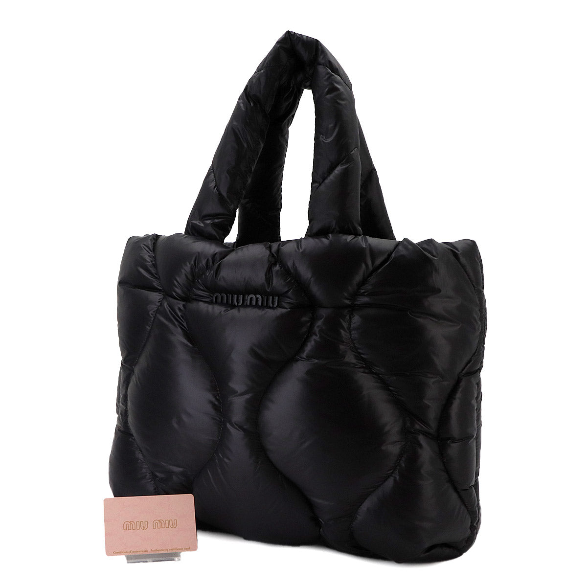 Quilting Tote Bag Nylon Nero Black 5BG240 Purse