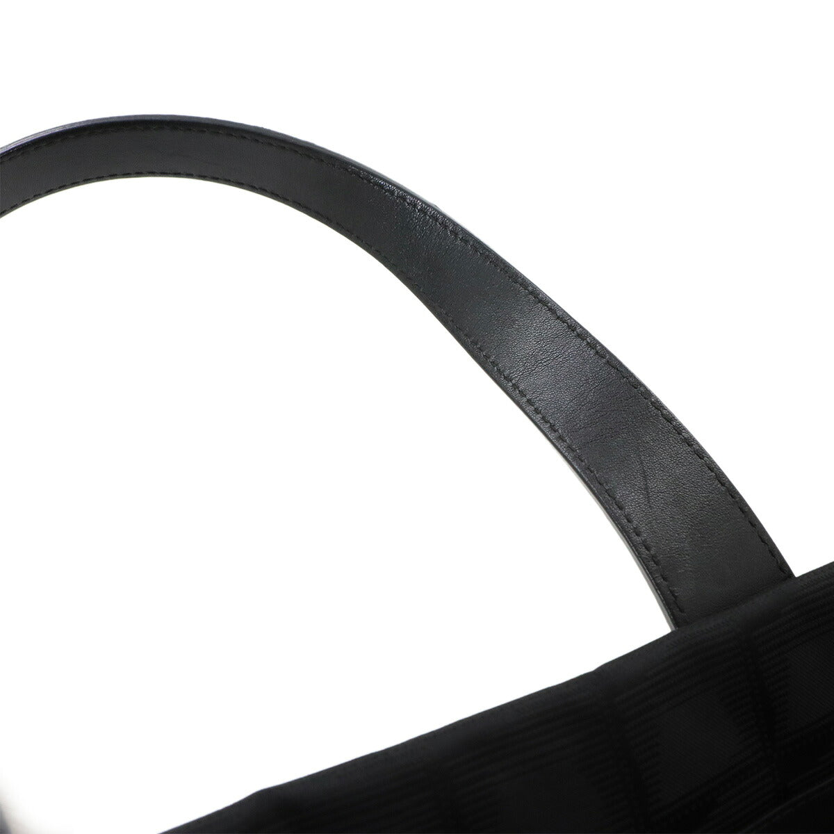 New Travel Line Tote MM Bag Nylon Jacquard Leather Black A15991