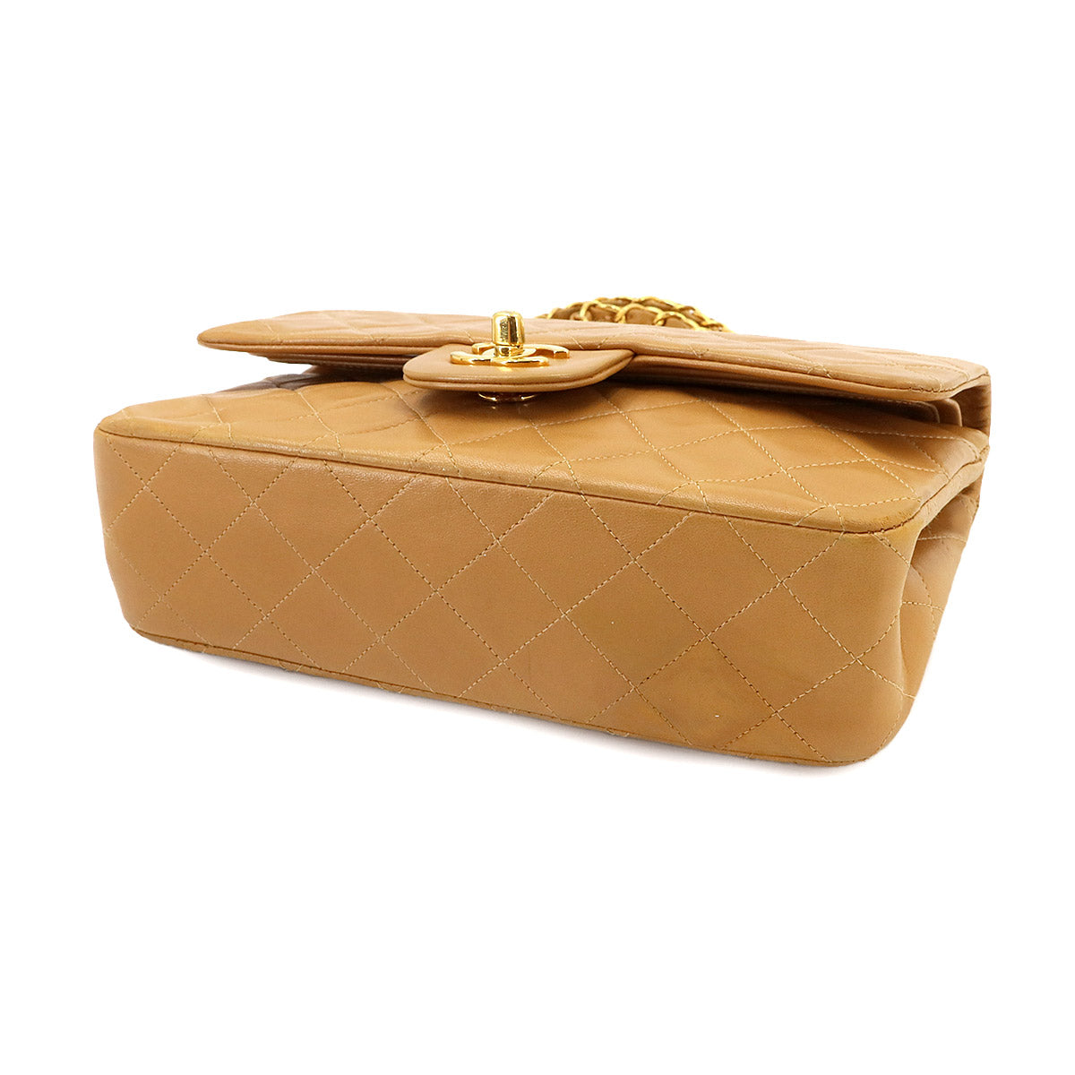 Matelasse 23 Chain Shoulder Bag Leather Light brown A01113