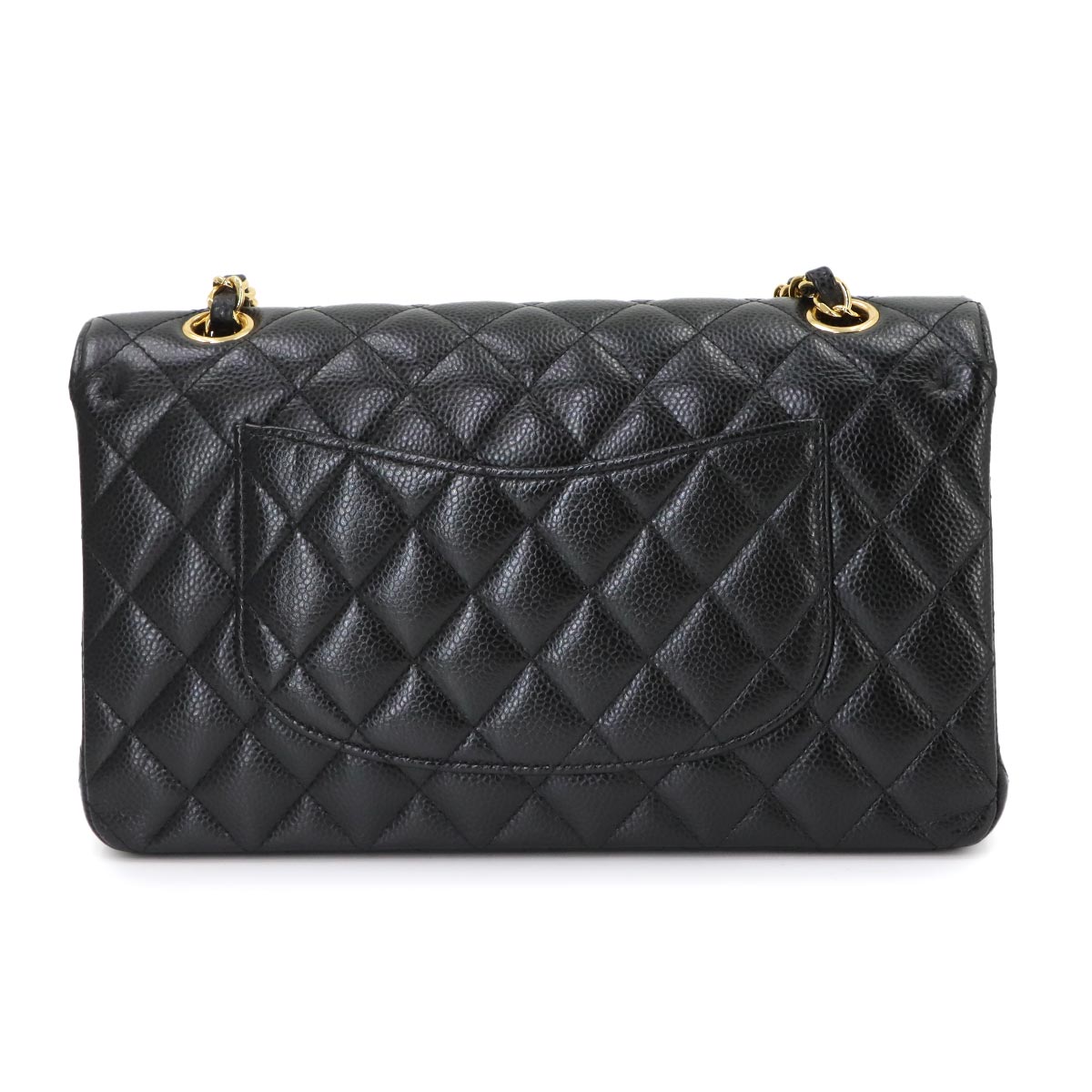 Matelasse 25 Chain Shoulder Bag Leather Black A01112