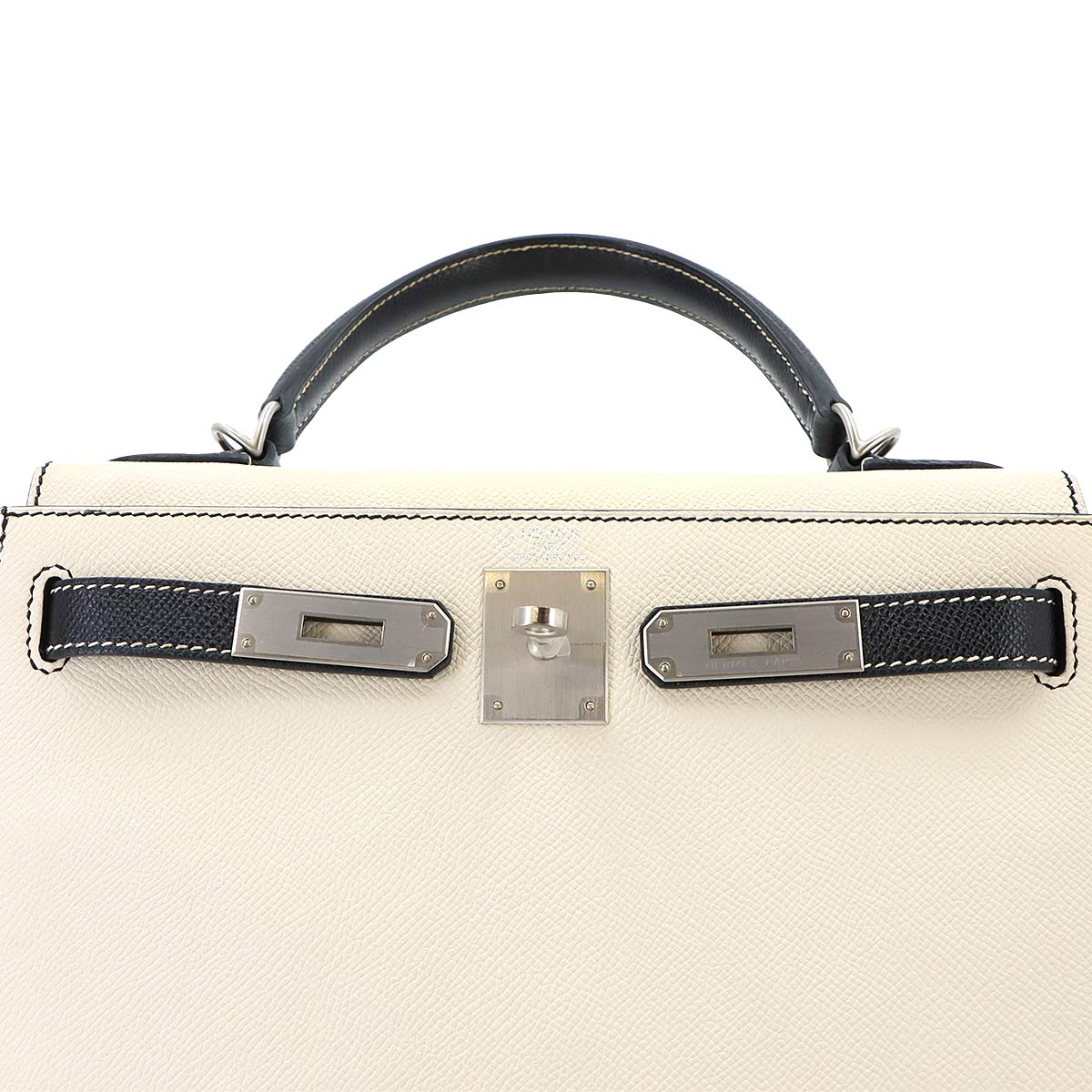 Kelly 28 SPO Hand Shoulder Bag Veau Epsom Black Craie
