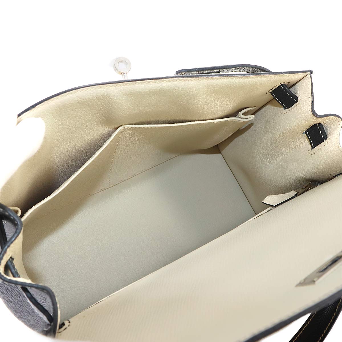 Kelly 28 SPO Hand Shoulder Bag Veau Epsom Black Craie