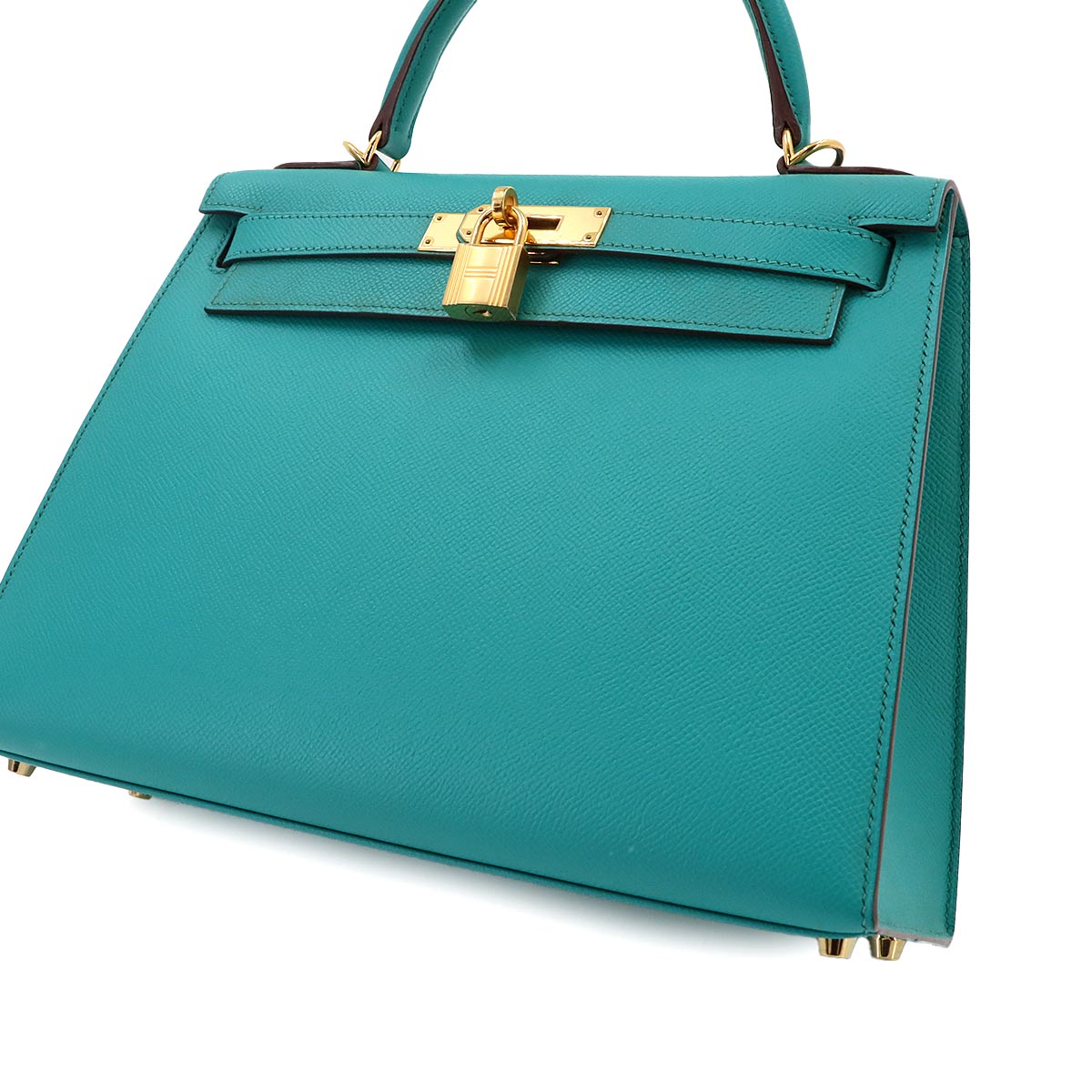 Kelly 28 2way Hand Shoulder Bag Epsom Bleu Paon