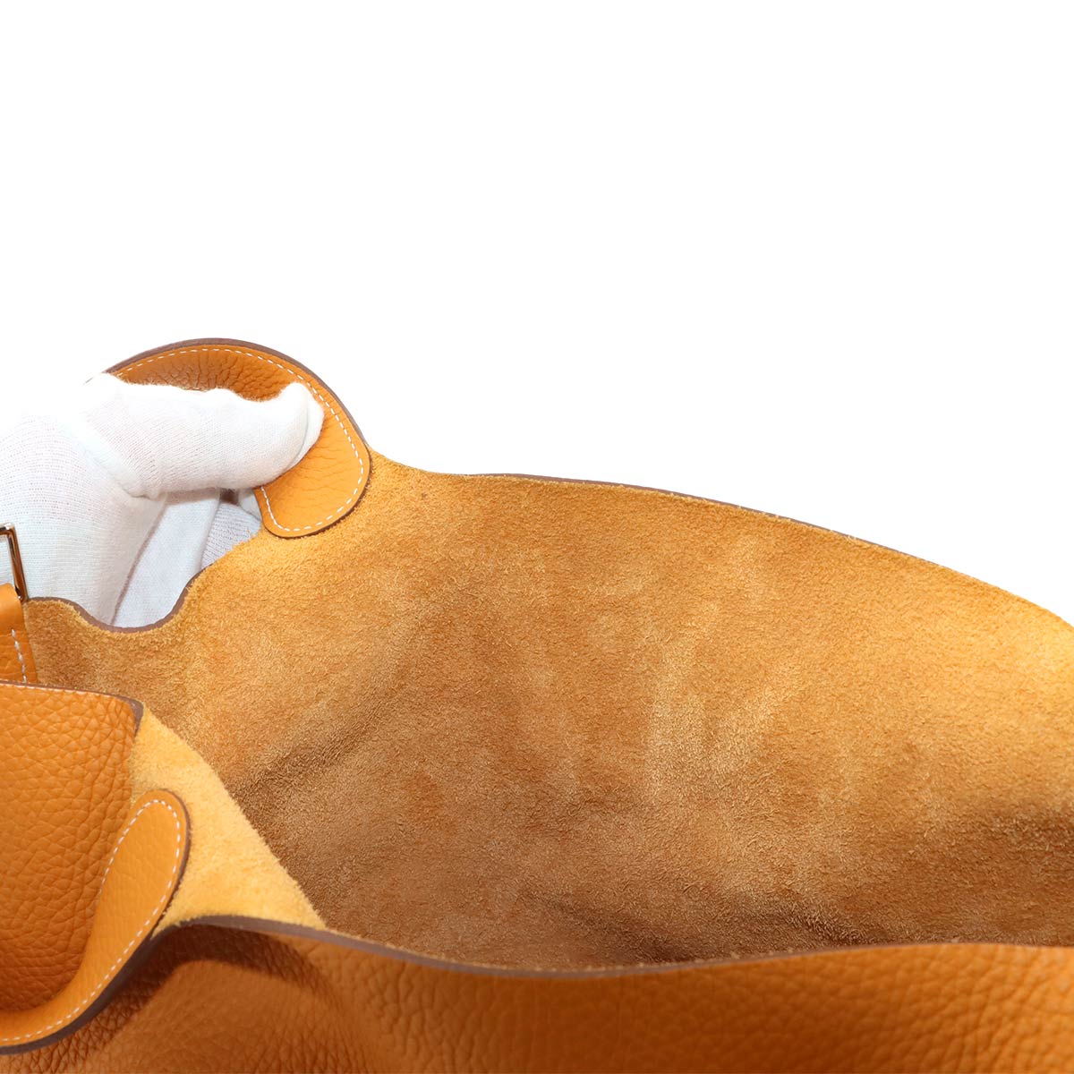 Picotin Lock GM Hand Bag Taurillon Clemence Moutarde Purse