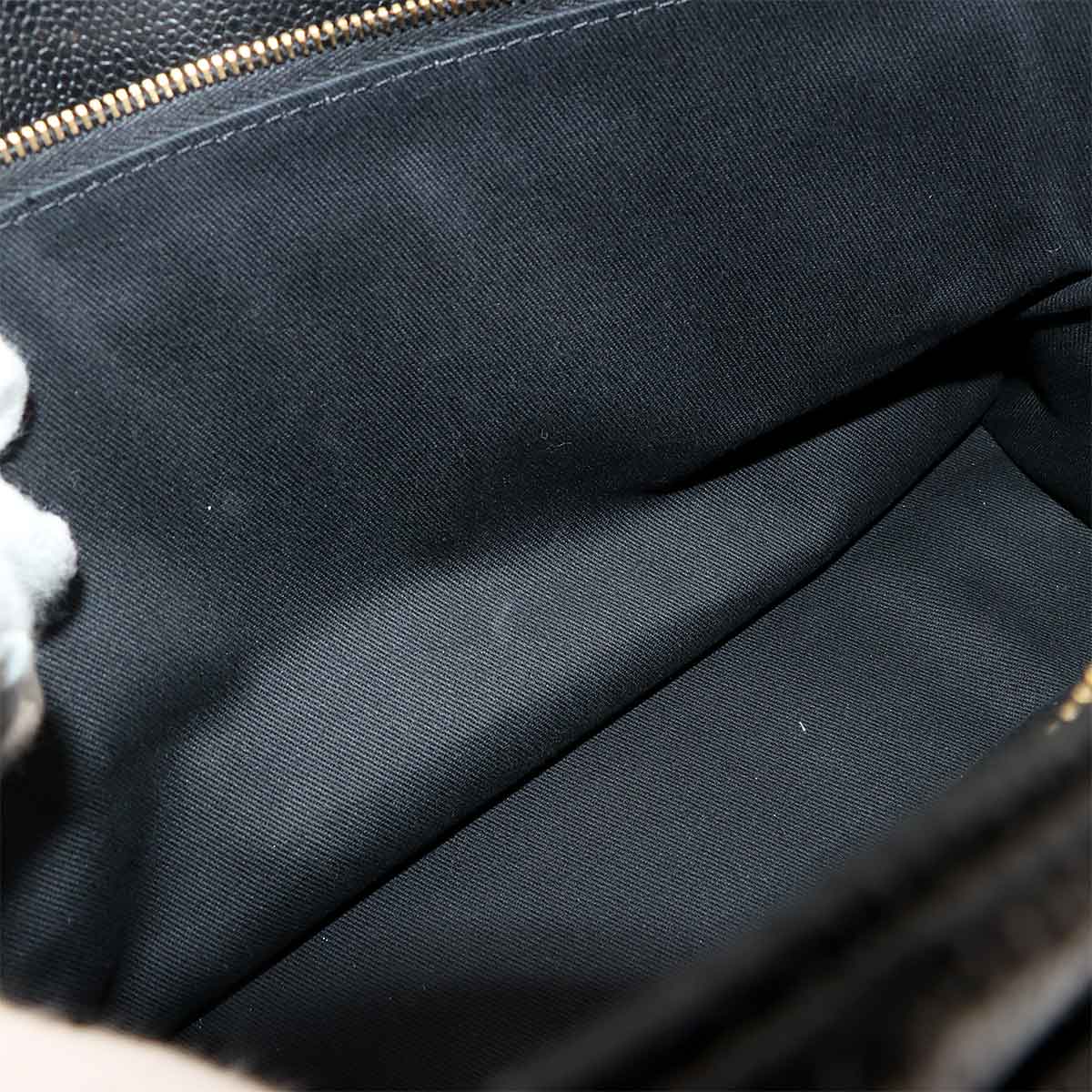 Matelasse Chain Tote Bag Leather Black A67294 Purse