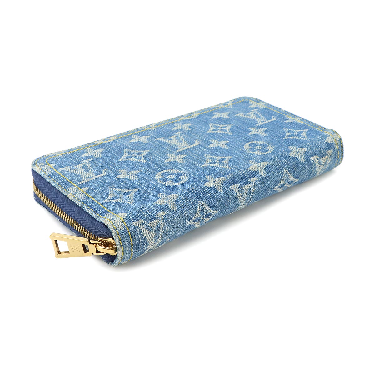 LV Remix Monogram Denim Zippy Wallet Blue M82958