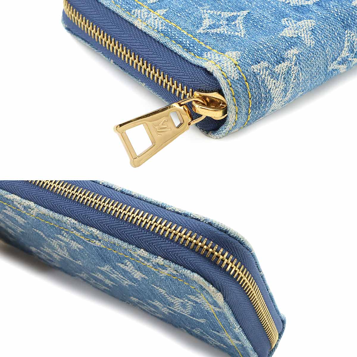 LV Remix Monogram Denim Zippy Wallet Blue M82958
