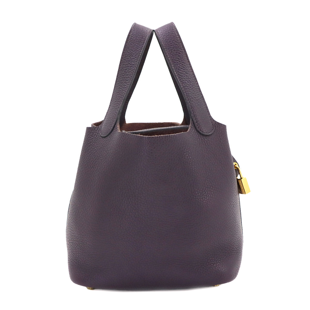 Picotin Lock PM Hand Bag Taurillon Clemence Raisin Purse