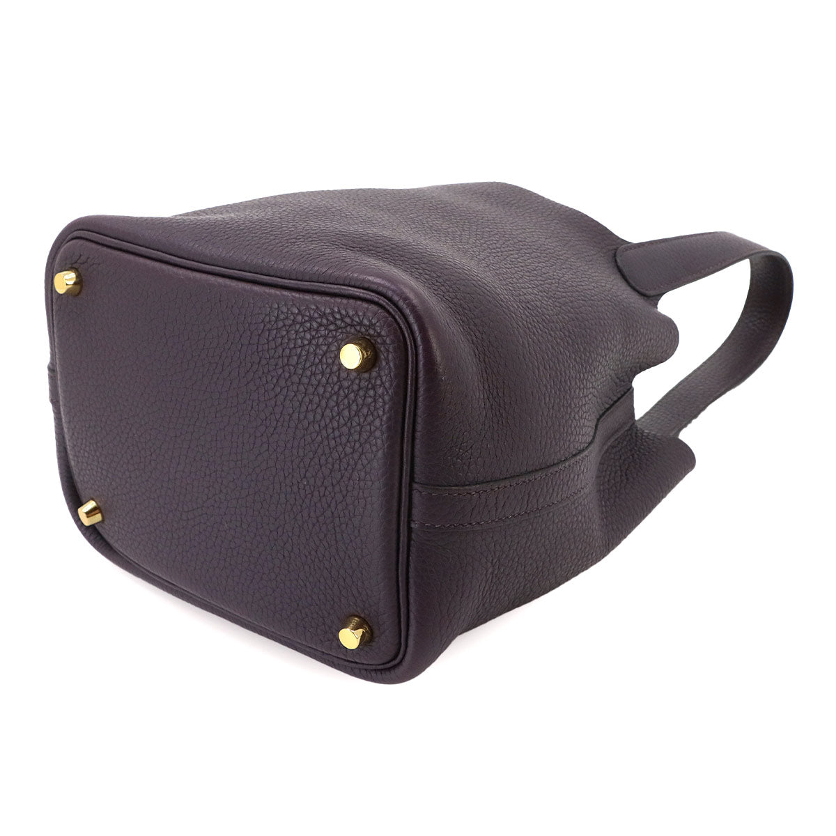 Picotin Lock PM Hand Bag Taurillon Clemence Raisin Purse