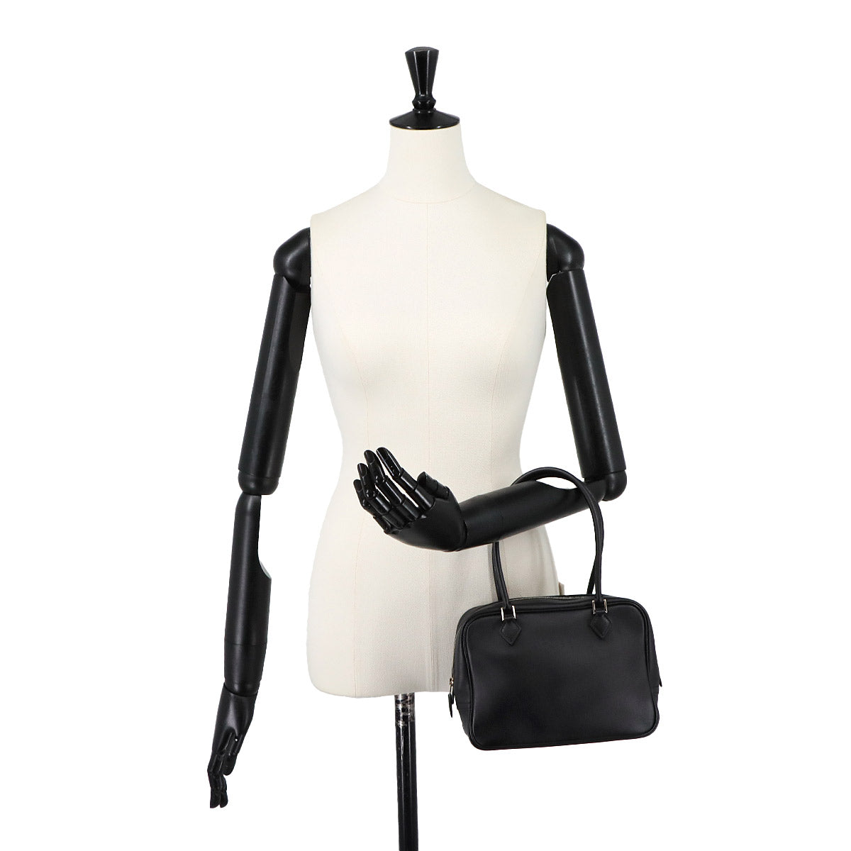 Mini Plume 20 Hand Bag Veau Swift Black Purse