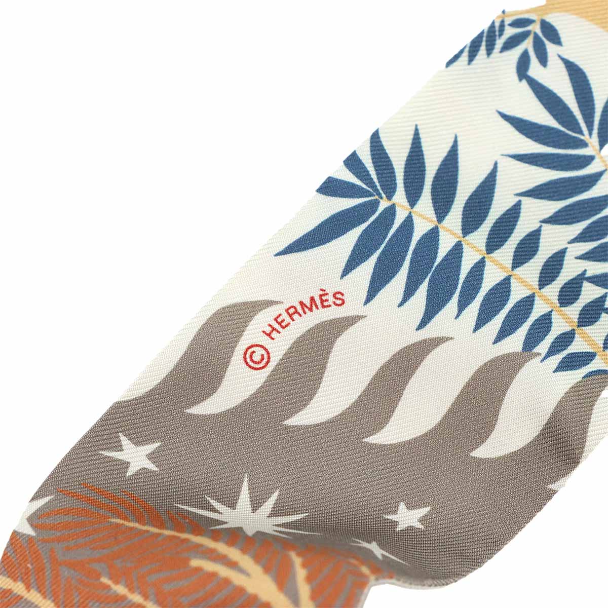 Twilly Scarf Sous le Charme d'Orphee baguette Silk Multicolor