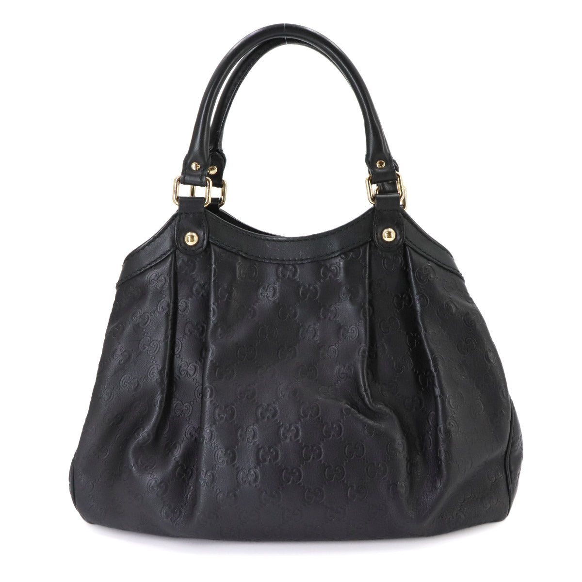 Guccissima Sukey Hand Bag Leather Black 211944 Purse