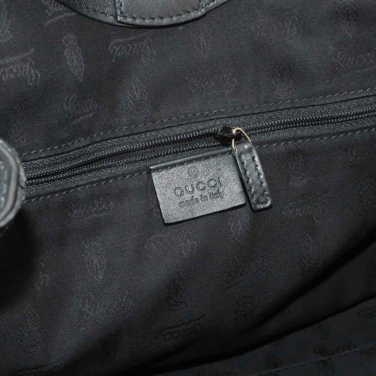 Guccissima Sukey Hand Bag Leather Black 211944 Purse