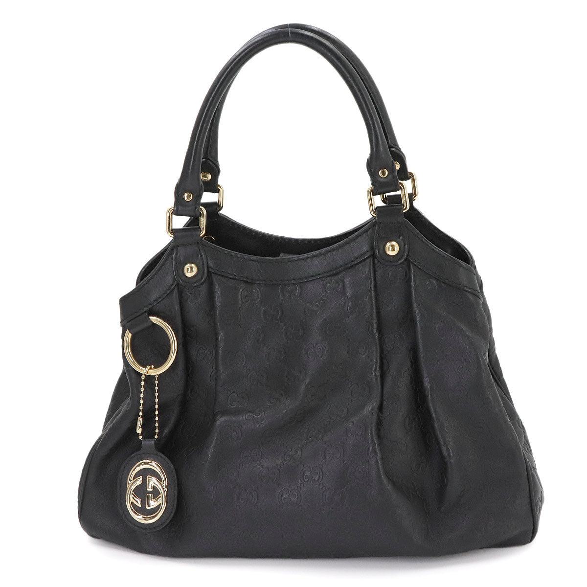 Guccissima Sukey Hand Bag Leather Black 211944 Purse