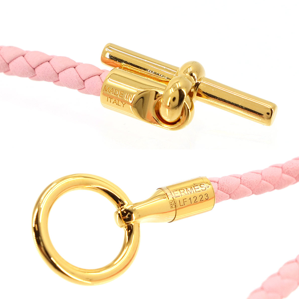 Glenan Double tour Bracelet Leather Pink