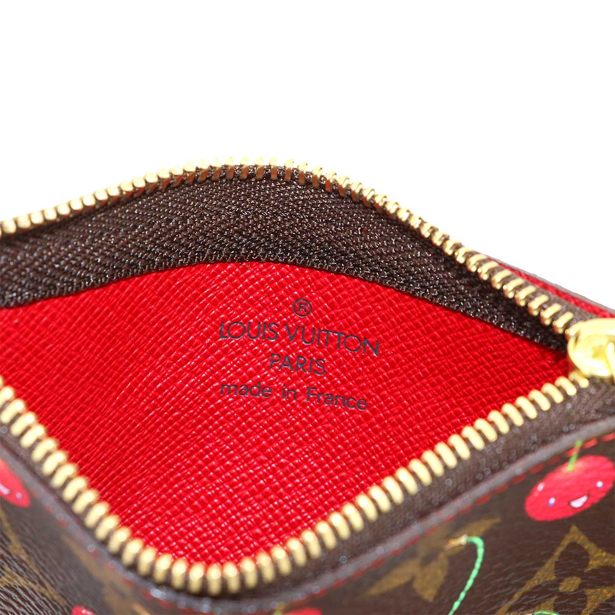 Monogram Cherry Pochette Cles Coin Case Purse M95042