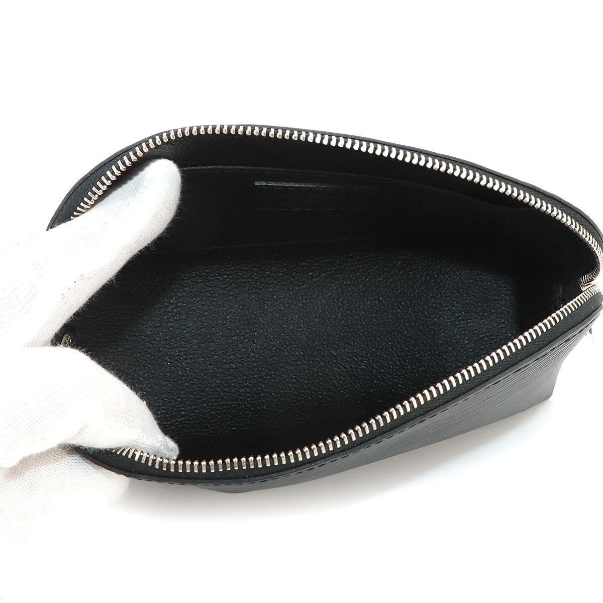 Epi Pochette Cosmetic Pouch Leather Black M41348