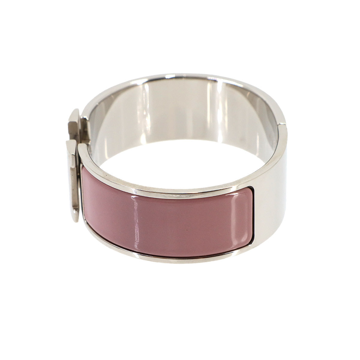 HERMES Clic Clac H GM Bangle Pink Silver Accessory