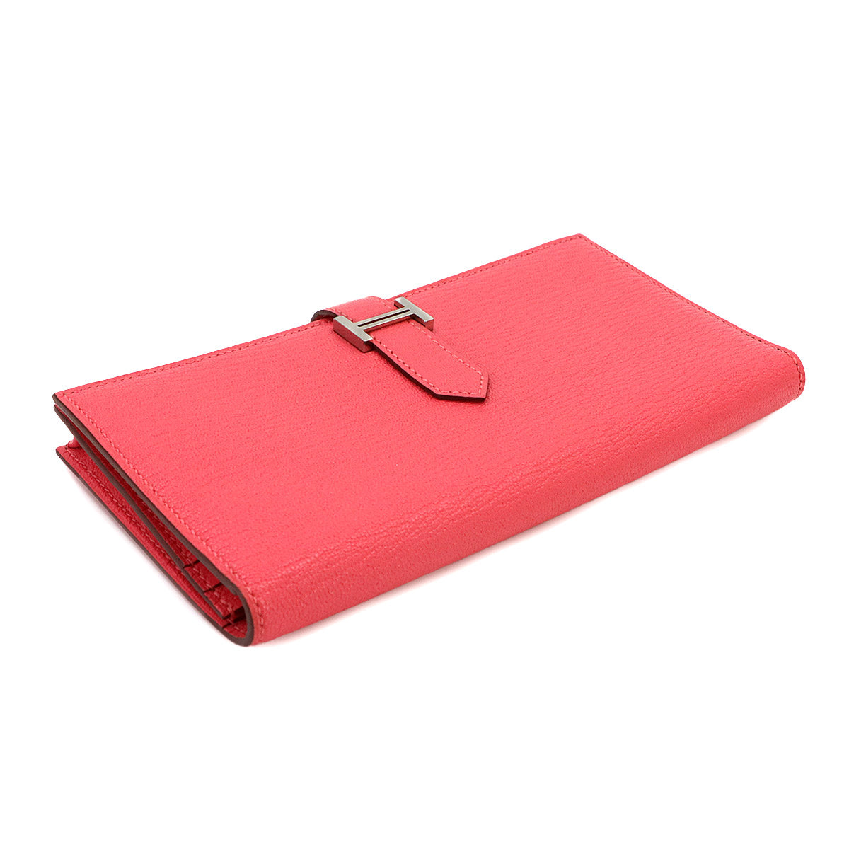 Bearn Souffle Long Wallet Chevre Rose Lipstick Purse