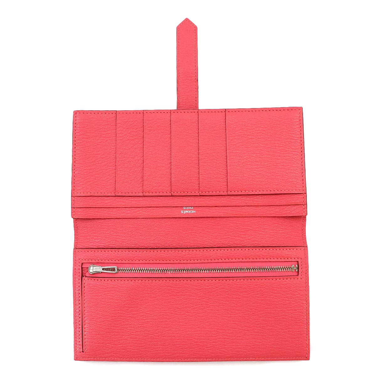 Bearn Souffle Long Wallet Chevre Rose Lipstick Purse