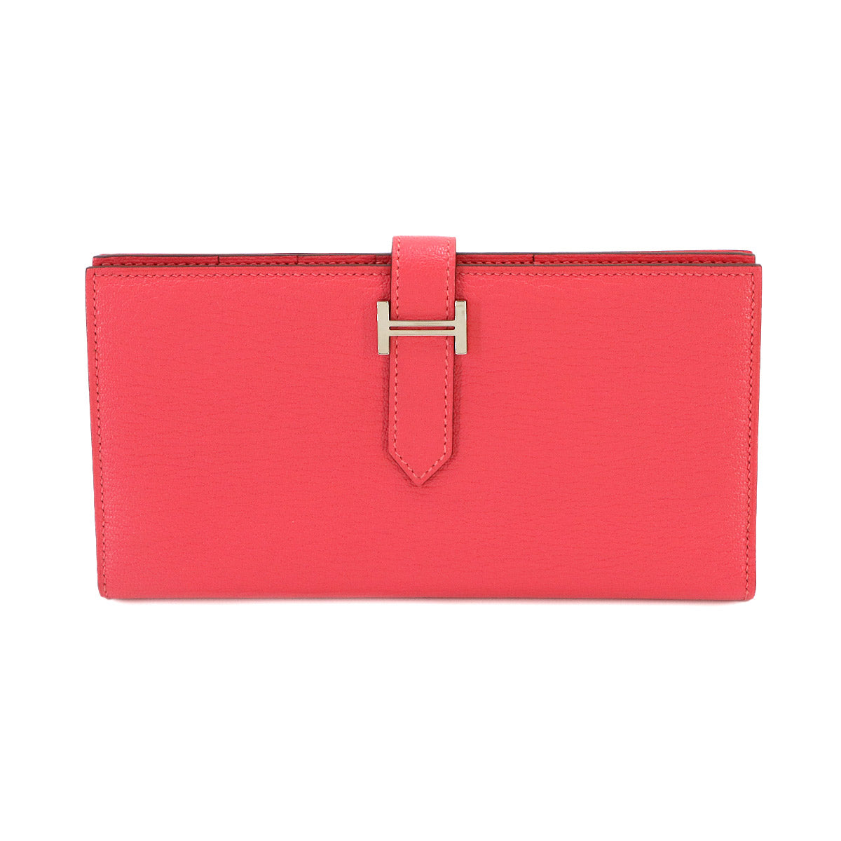 Bearn Souffle Long Wallet Chevre Rose Lipstick Purse