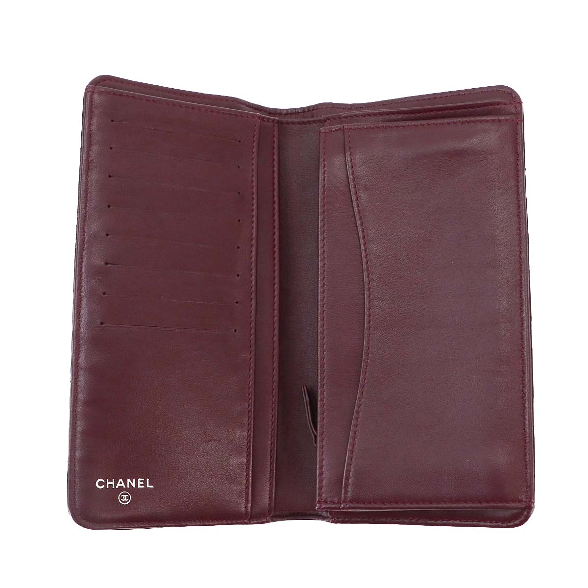 Timeless Classic Matelasse Long Wallet Leather Black A31509