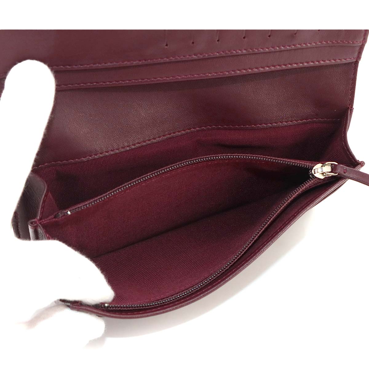 Timeless Classic Matelasse Long Wallet Leather Black A31509