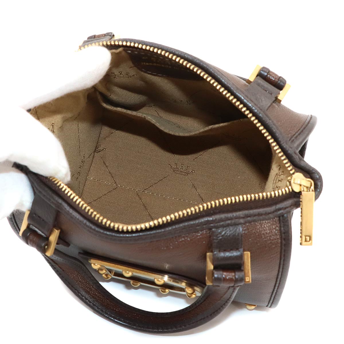 Astrid Mini Hand Bag Leather Brown Purse