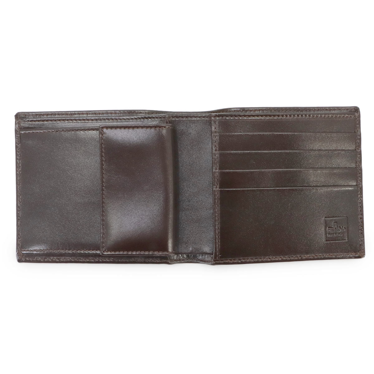 Zucca Compact Wallet Canvas Leather Brown 01445 Purse