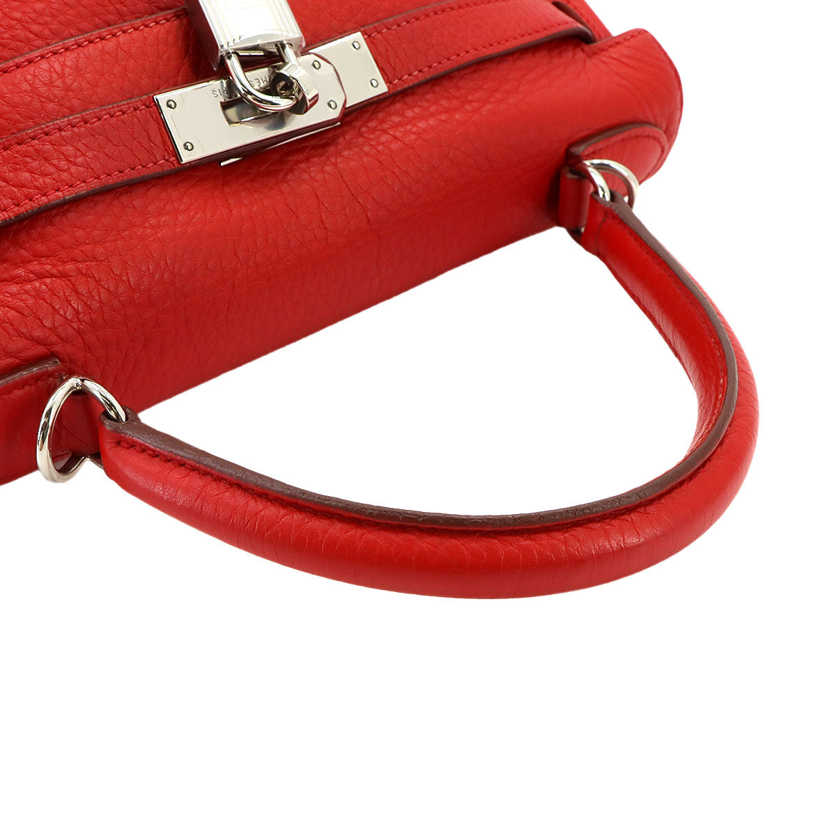 Kelly 28 Taurillon Clemence Red 2way Hand Shoulder Bag