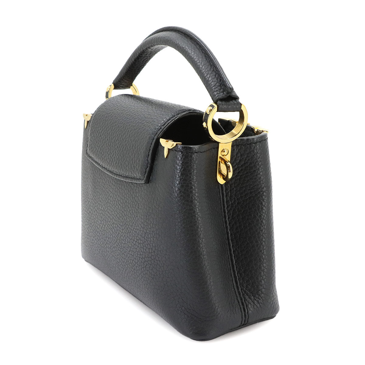 Capucines MINI Hand Shoulder Bag Leather Black M56669