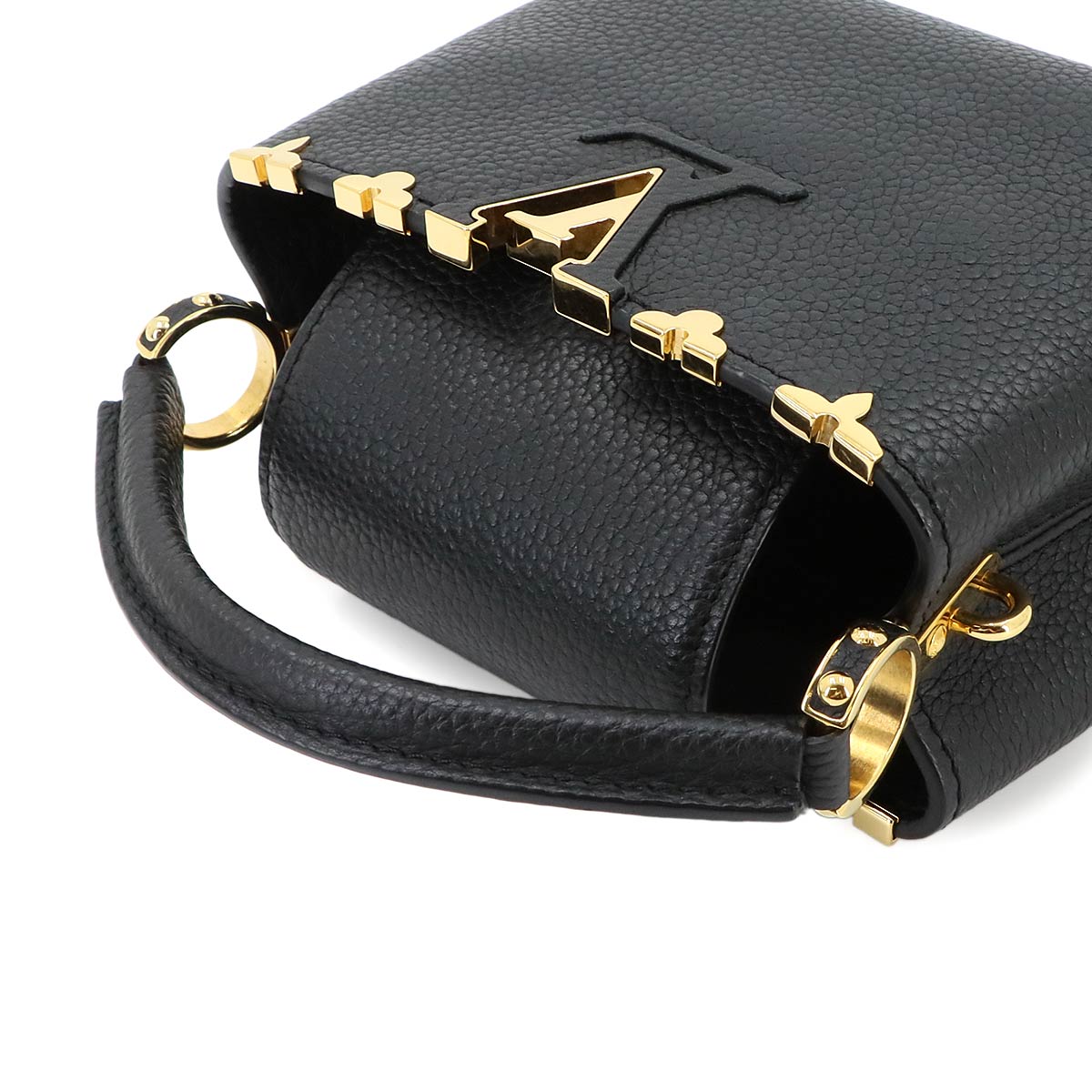 Capucines MINI Hand Shoulder Bag Leather Black M56669