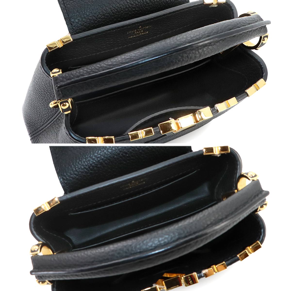 Capucines MINI Hand Shoulder Bag Leather Black M56669