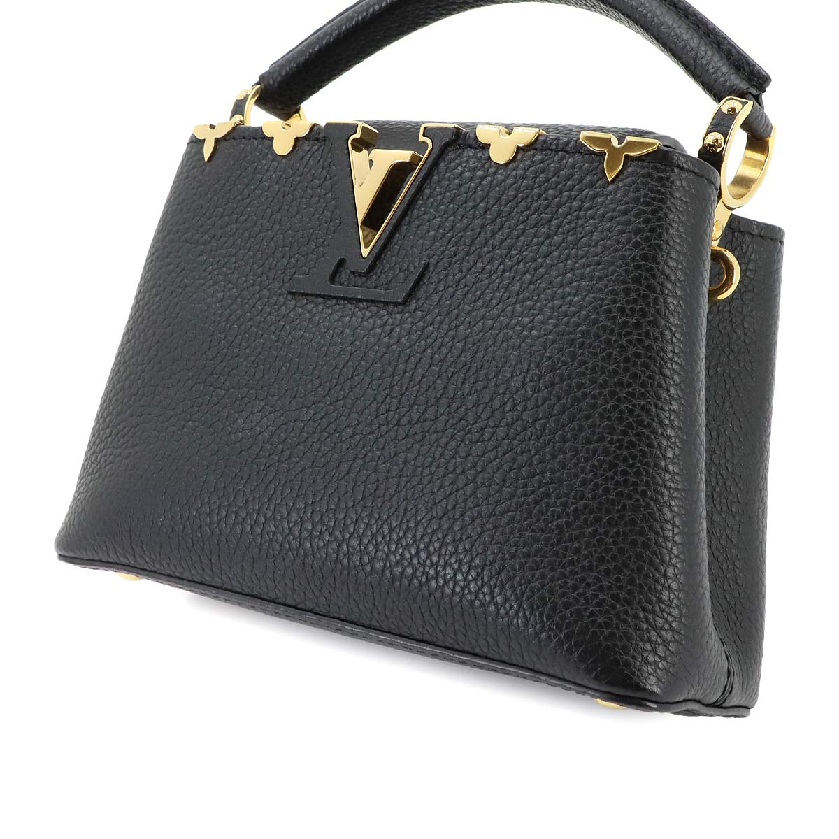 Capucines MINI Hand Shoulder Bag Leather Black M56669